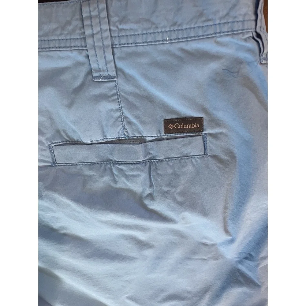 Columbia Shorts Mens 38 Light Blue Flat Front 9